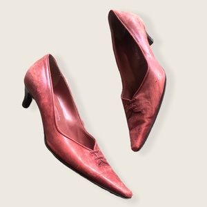 Sergio Rossi Kitten Leather Pointy Heels